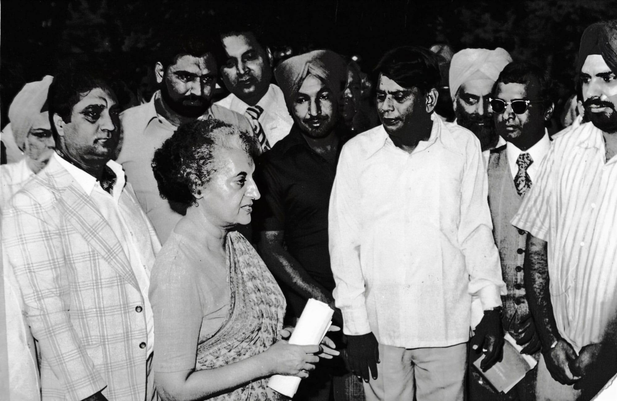 Indira Gandhi meets members of the IWA Southall in Southall